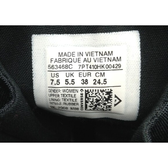 Converse Chuck 70 De Luxe Boots Wn 7.5 Black Platform Combat High Top Goth Shoes - Picture 15 of 15